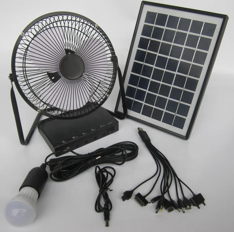 5W solar panel with 3pcs bulbs flashlight USB charger portable fan outdoor emergency Lights solar generator portable solar power