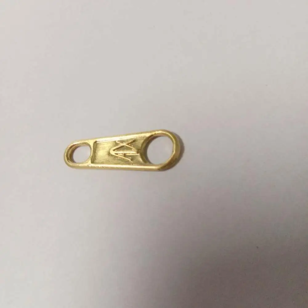custom metal label zipper pulls pullers for  Metal Label zipper