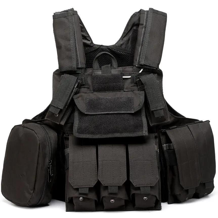 Tactical vest plate carrier with medical pouch interphone pouch mag pouch quick detachable durable