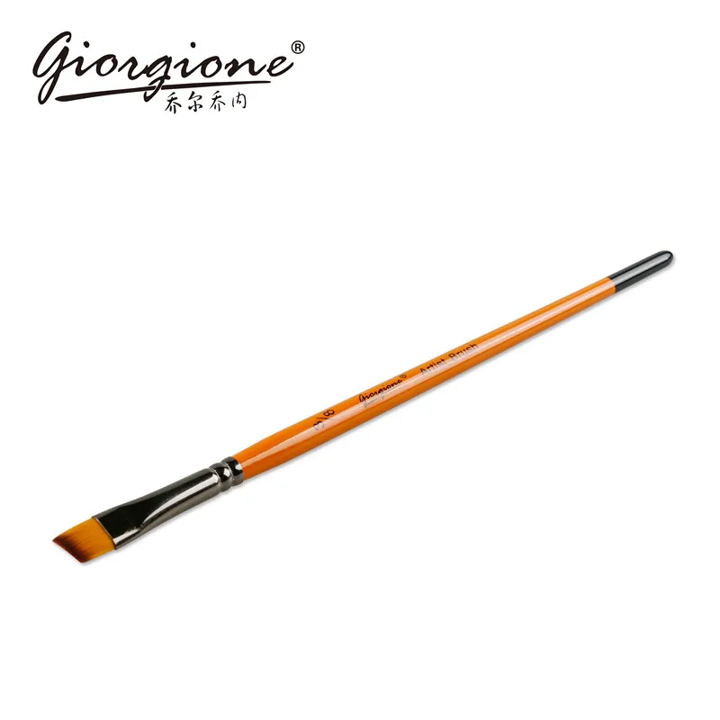 Giorgione Nylon Hair Wood Handle Copper Ferrule Artist Painting Brush Set