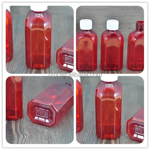 Горячее надувательство тонкий многоцветный 200 мл пэт-бутылка янтаря бутылки ротовой жидкости бутылки измерения