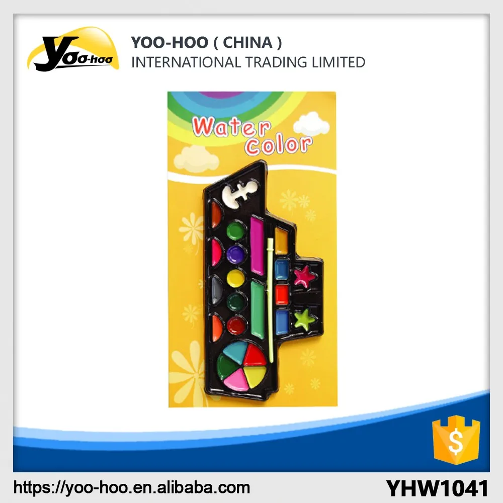 Ship-shaped water color paints