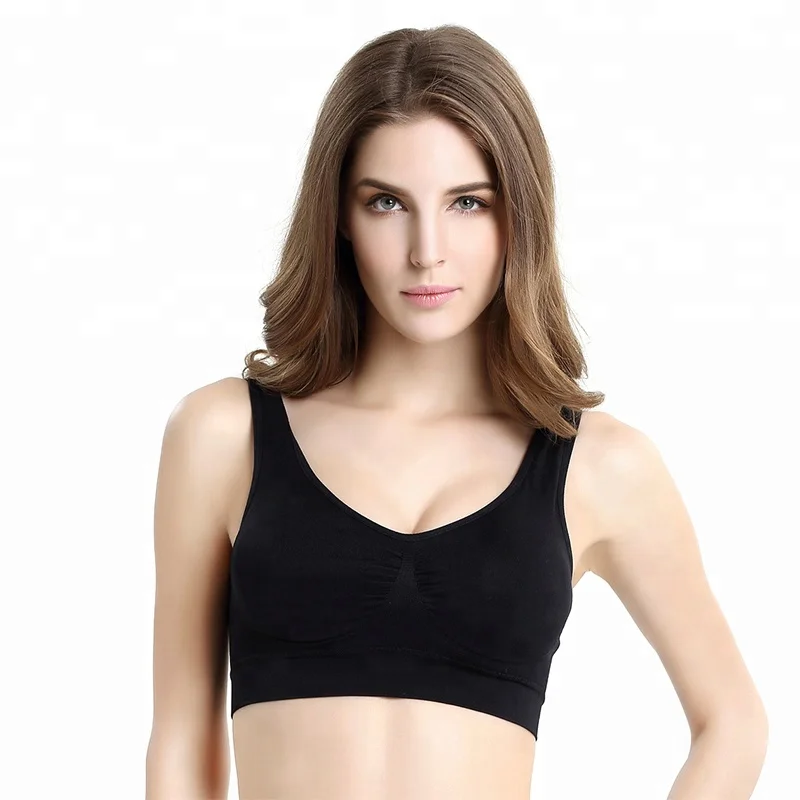 
AS SEEN ON TV Polyamide Spandex High Impact Support Wireless Sports Ahh Bra With Pads Sports Bra Women 