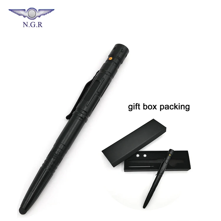 Новейшая многофункциональная тактическая ручка 5 в 1 со стилусом для сенсорного экрана + светодиодная подсветка + многофункциональный инструмент + Вольфрамовая головка для выключателя стекла