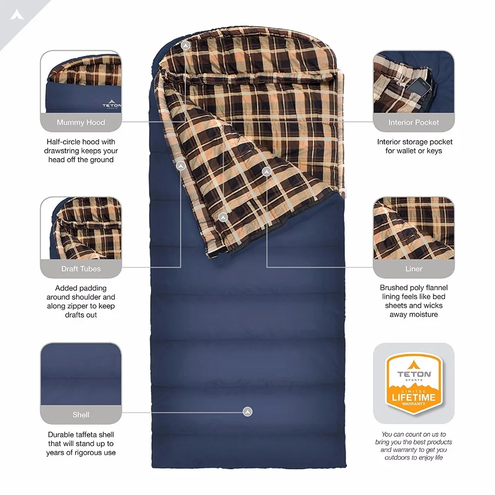 Woqi outdoor hight quality sleeping bag,camping hiking for adult sleeping bag in Warm winter