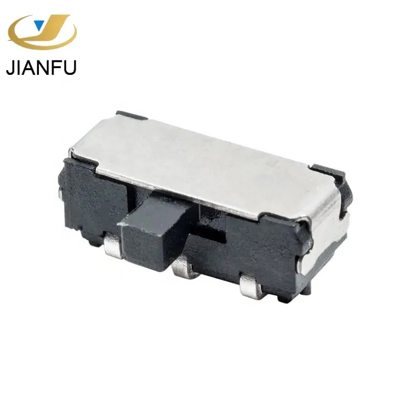 3 pin Плоский smd 1p2t правый угол 2 way слайд-переключатель