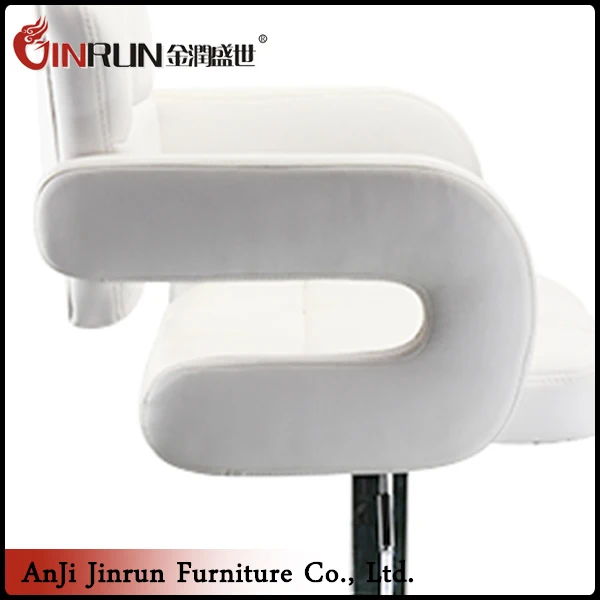 Дешевый элегантный белый кожаный стул на заказ, клубный барный стул