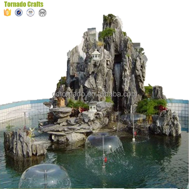 2017 Swimming pool Indoor Artificial Waterfall Fountain with pump for sale