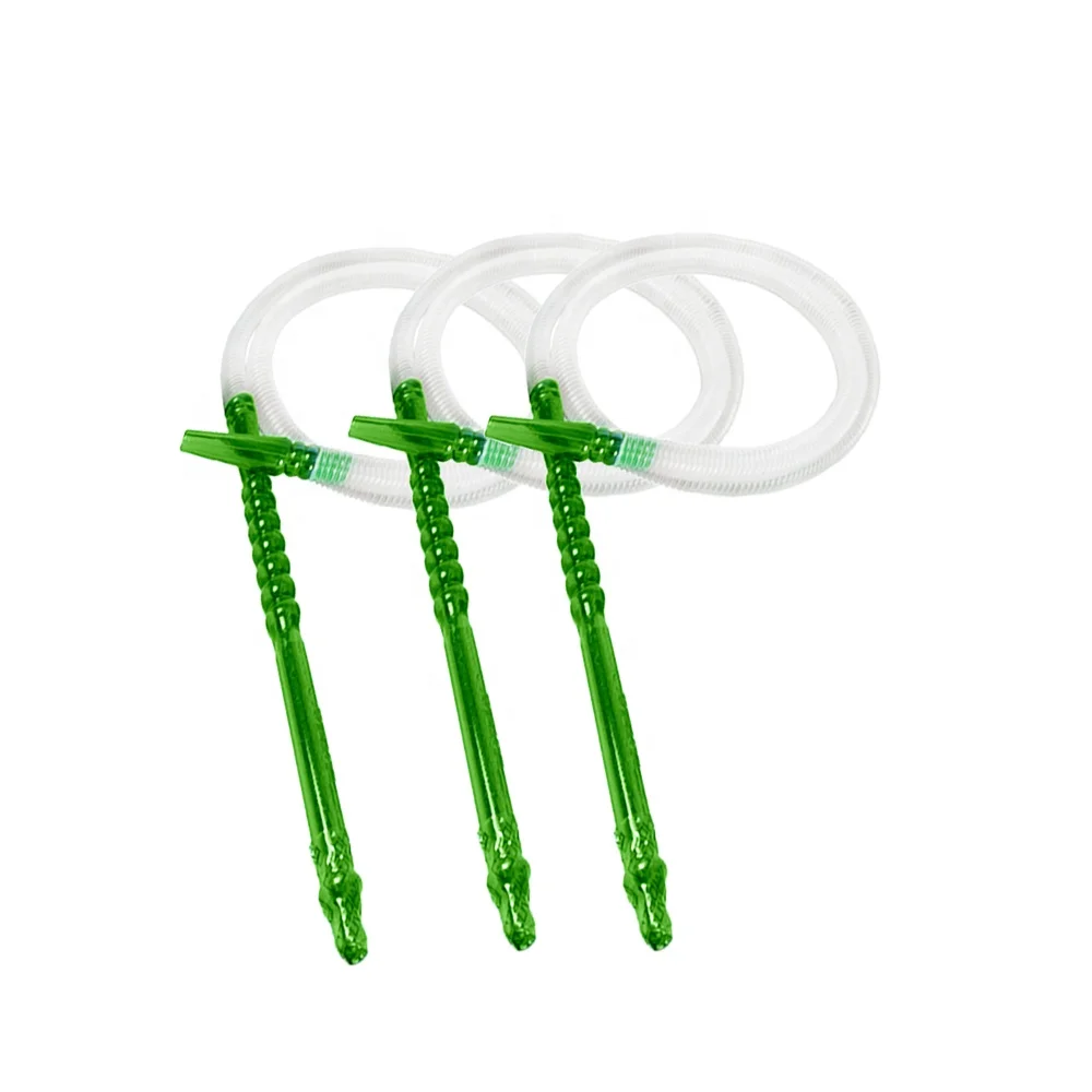 Изготовленный на заказ Simetransparent одноразовый двойной кальян шланг для кальяна с мундштуком