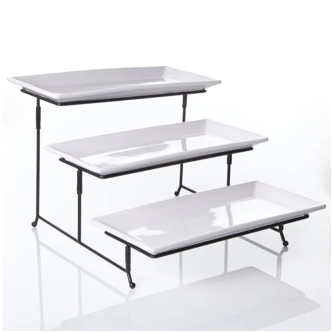 Tiered Serving 3 Tier food Server Plate Stand Iron Afternoon Tea Cake Rack Display