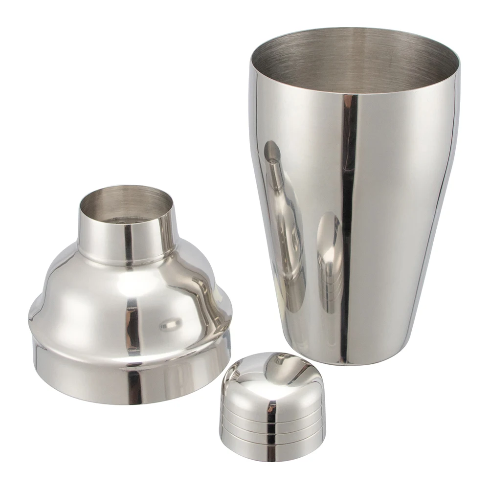 Popular 550ml Stainless steel cocktail shakers high quality 3pc Japanese cocktail shaker
