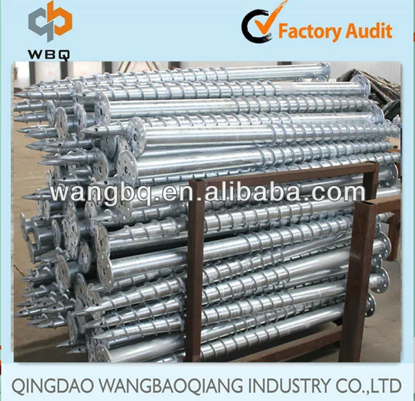 горячая окунутая гальванизированная земля винт