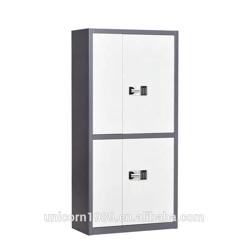 China steel filing cabinet office furniture factory for sale high quality fireproof safety locker 4 doors metal filing cabinets