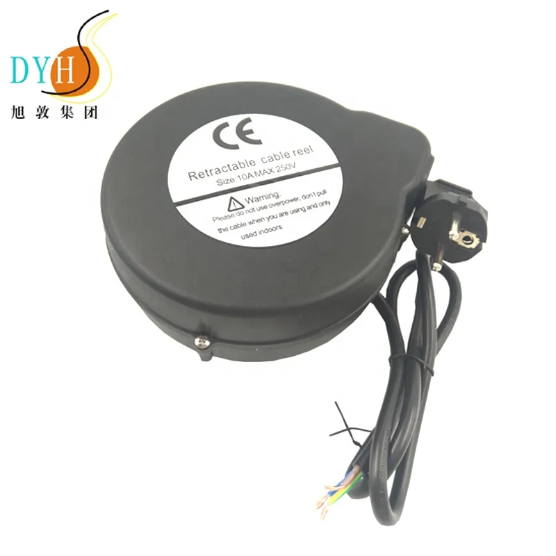 Потолочный выдвижной кабель питания с европейской вилкой, 5 м, катушка для электроники