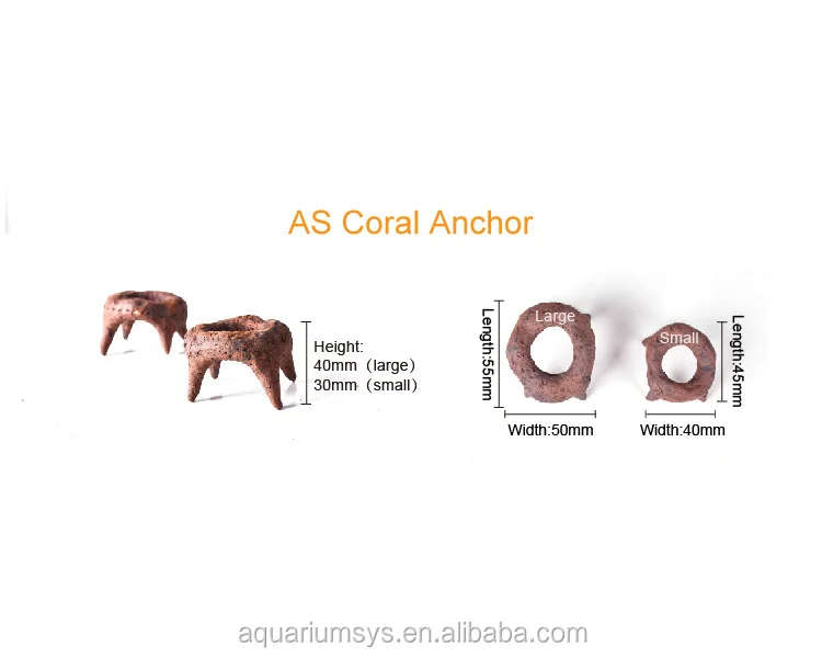 A.S. Coral Anchor/L -  Fraggie Holic Coral Anchor Ceramic Base Coral Holder Reef Chair