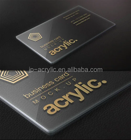 
Custom wholesale fashion silk screen acrylic personalized business card 