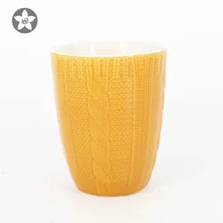 Tableware elegant style personalized cup large ceramic coffee mug recycled flared coffee mugs