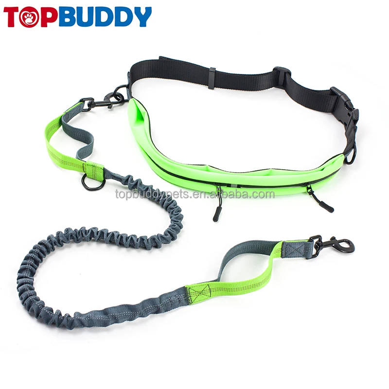 Hands Free Running Dog Lead / Dog Walking bungee Belt leash for pouch