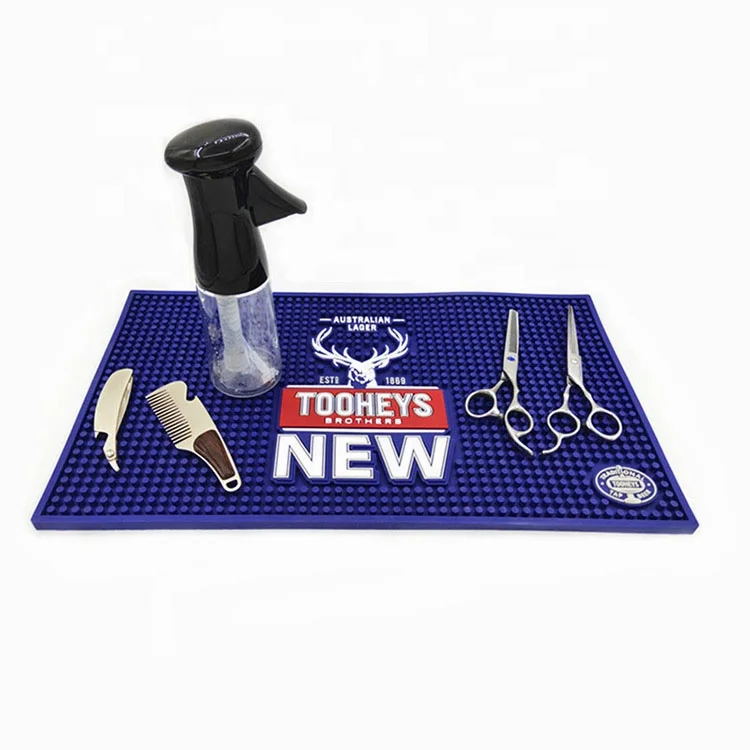 Wholesale Custom Logo Hair Salon Mat Salon Table Rubber Barber Mat Hair Salon Mat