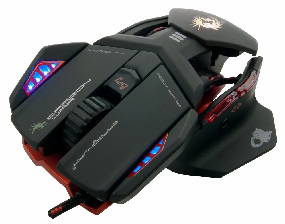 Dragon War Phantom branded mouse Avago laser CD driver LOL professional Macro USB wired gaming mouse