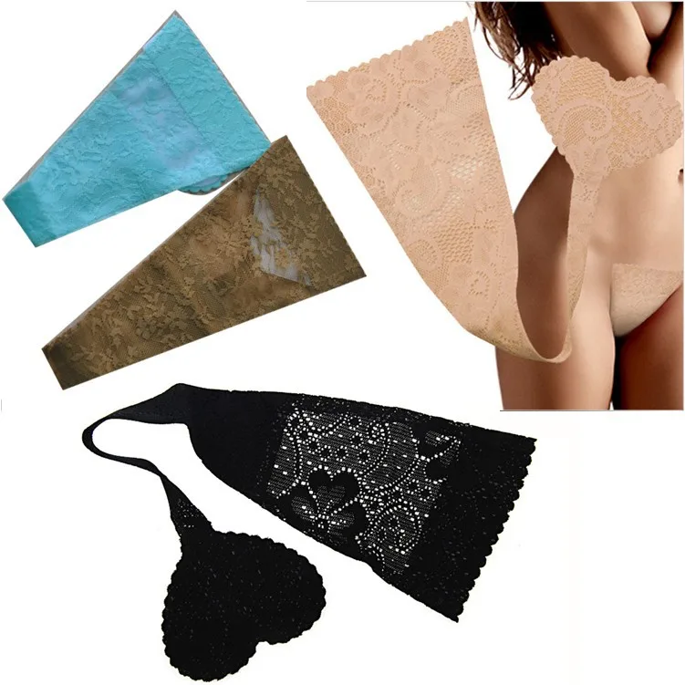 Women no more panty lines silicone adhesive C string panty