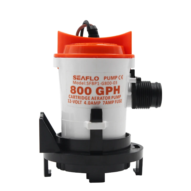 12V Cartridge Aerator Pump Livewell Baitwell Bilge Pump 350/600/800GPH