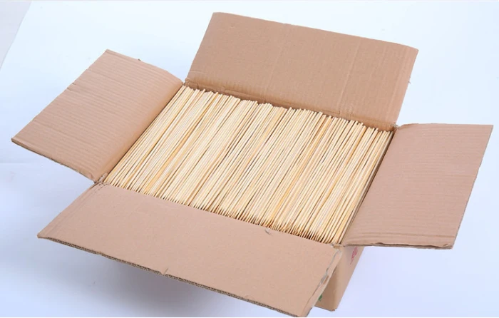 High Quality Bamboo Sawdust Square type machine-made bbq rotisserie bbq bamboo skewer export standard bamboo skewers