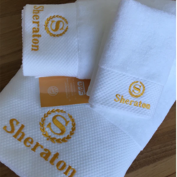 Wholesale Customized 100% Terry Cotton Bath Towel / Sheraton towel set