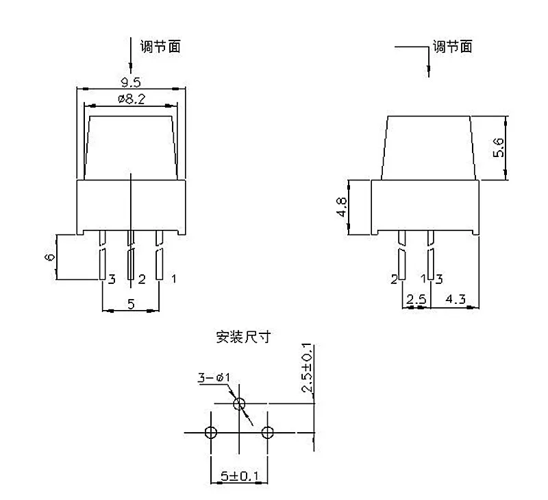 3386 knob potentiometer