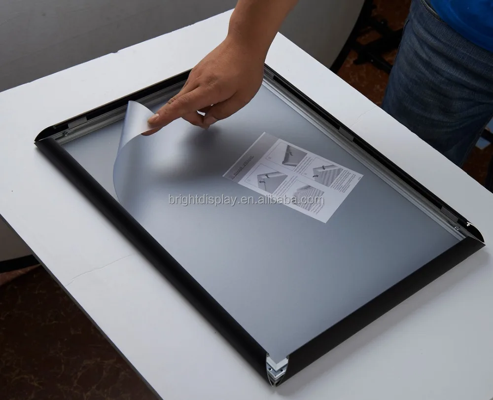 Aluminum snap frame clip open poster frame for elevator advertising