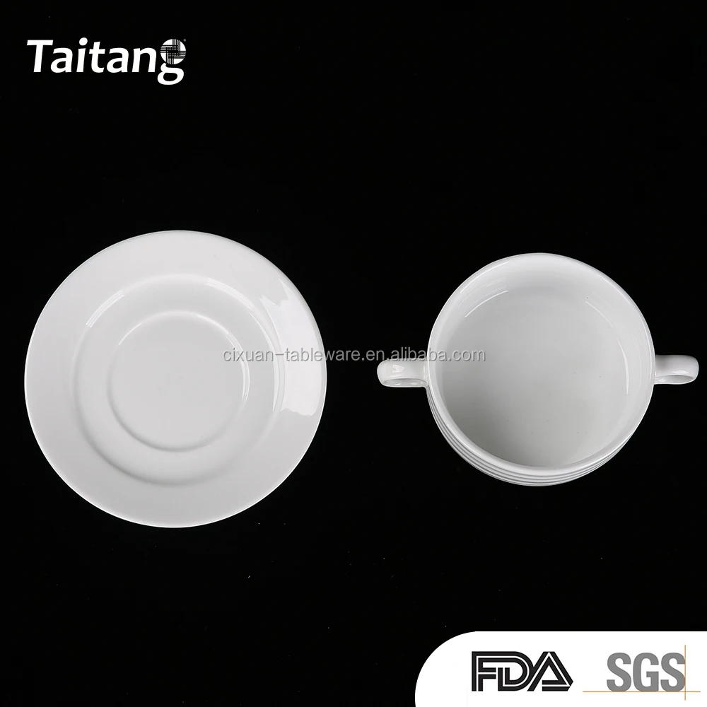 
White ceramic soup tureen with saucer 