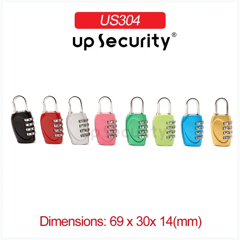 Mini Padlock Travel Suitcase Password Lock Security Luggage tag lock 4 Digit Combination Lock