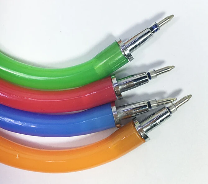 Cheap plastic bendable ball pen amusing Flexible bracelet shape pen  Wristlet Circlet ball pen for cooperation event