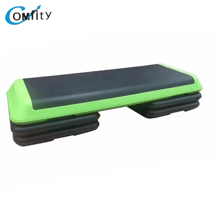 Step Up And Down Adjustable Aerobic Step Platform with 4 Risers