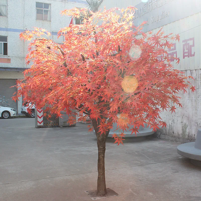 Real wood artificial maple tree with fabric leaves interior decoration bonsai trees for sale
