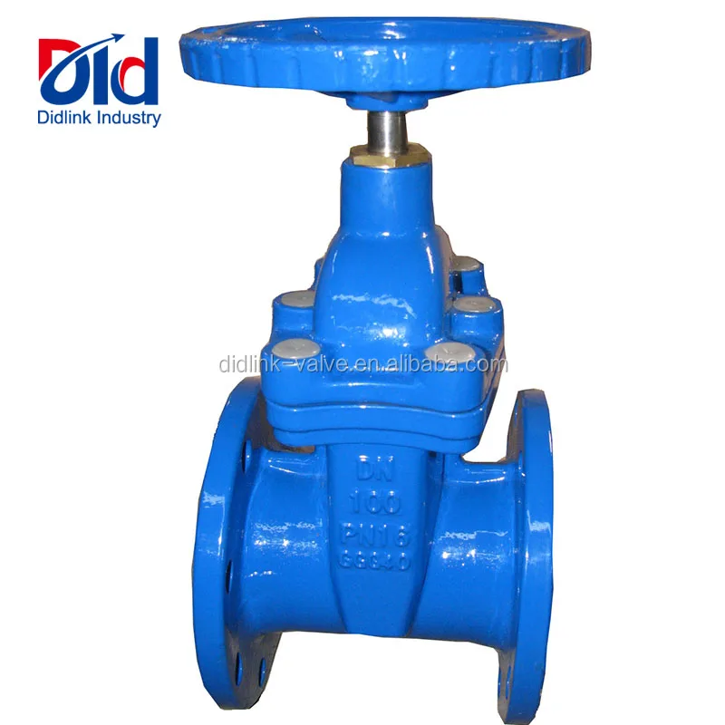 
Cast Iron Firefighting Equipment Soft Seal Non Rising Stem Red Handle Manual Double Flanged Gate Valve 