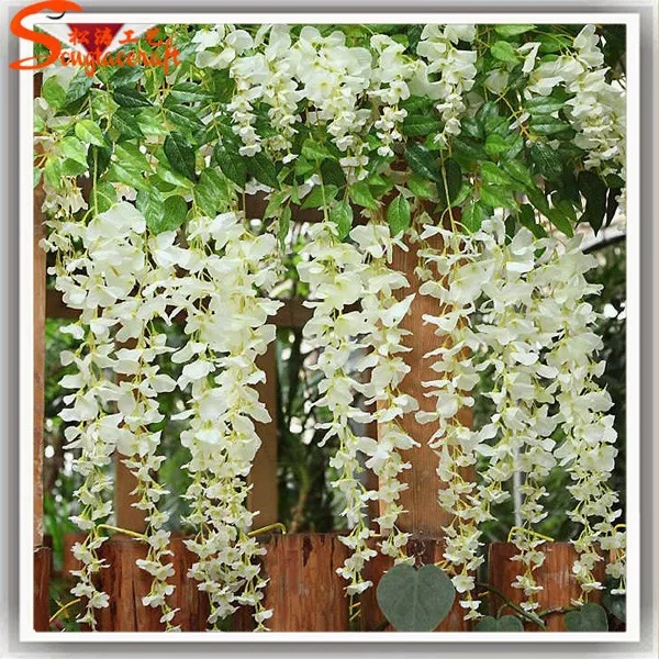 China factory import silk flowers of artificial wisteria flower wholesale silk flowers for wedding decoration