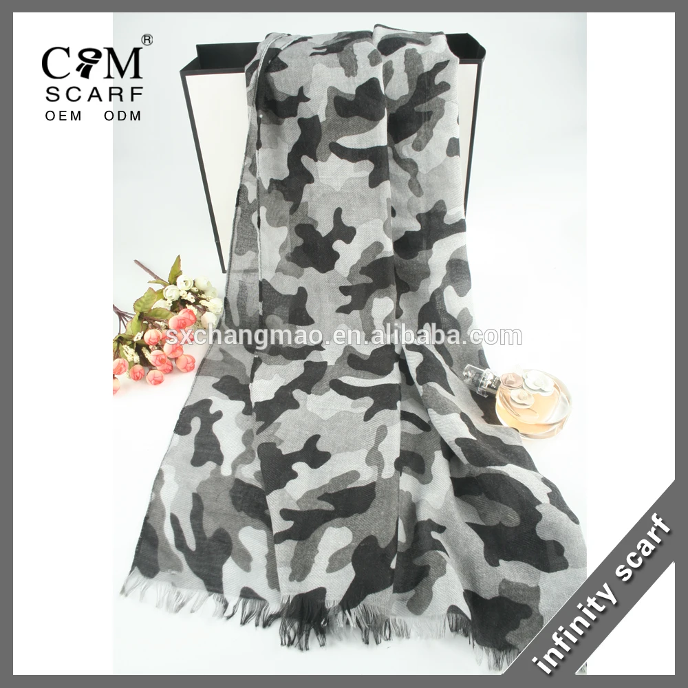 High Quality Women Camouflage Print Pashmina Scarf