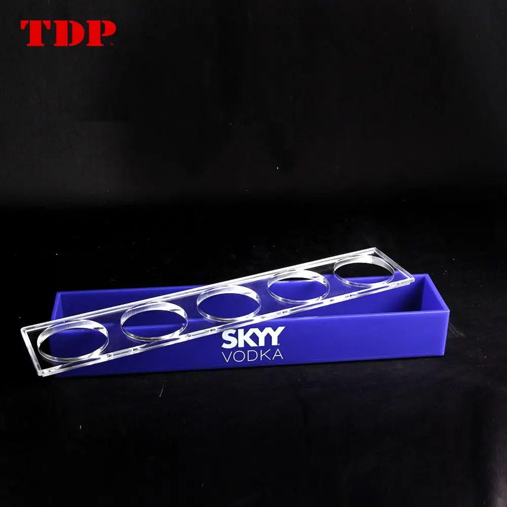 Барная стойка 5 бутылок синий акриловый демонстрационный стеллаж для вина/держатель винных