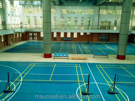 Good Shock absorber basketball pvc and rubber sports flooring