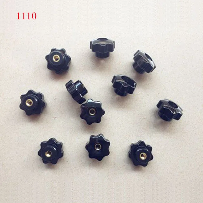 M8 Brass Insert Through Thread Star Knob