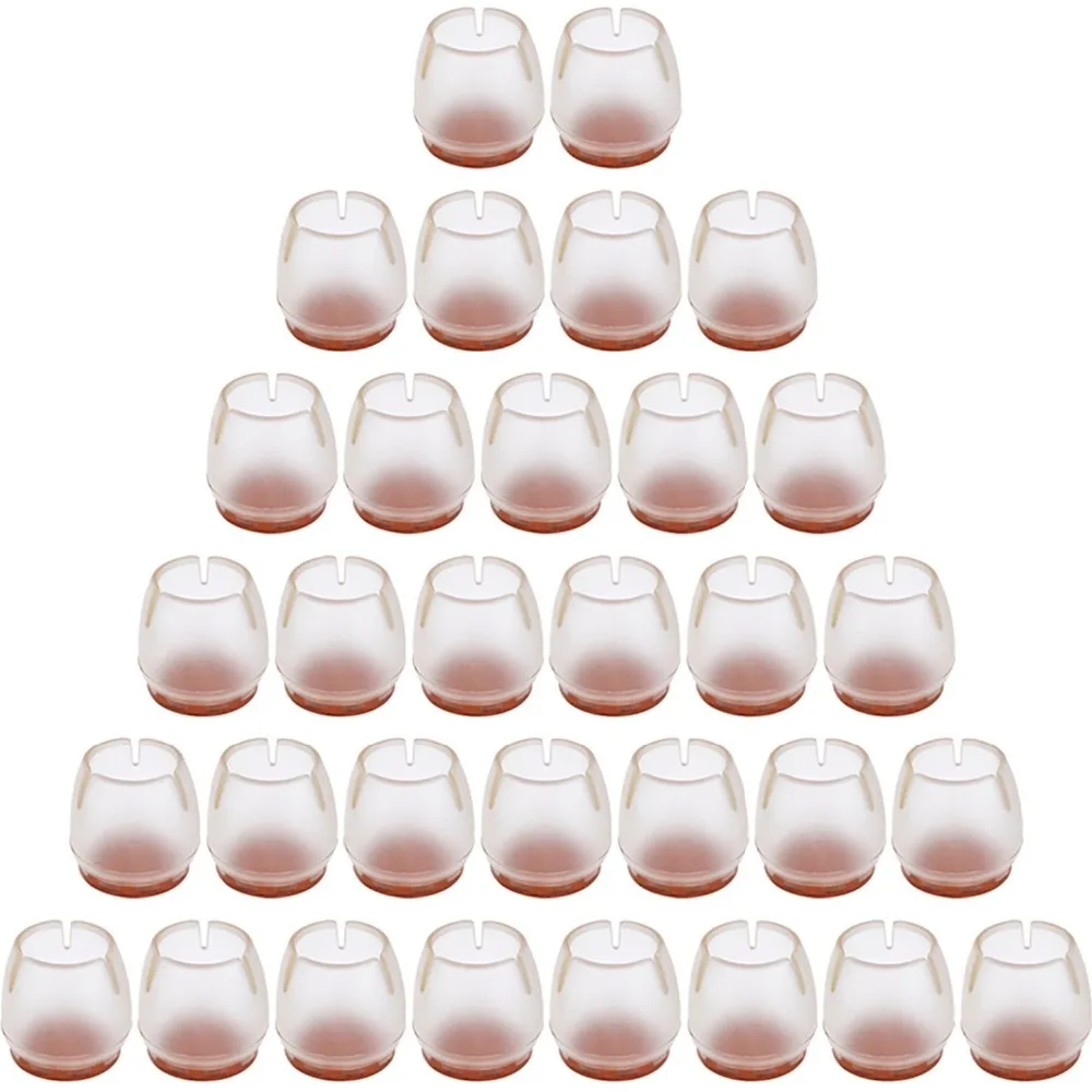 Transparent Clear Silicone Table Furniture Leg Feet Tips Covers Wood Floor Protectors Felt Pads Anti-slip