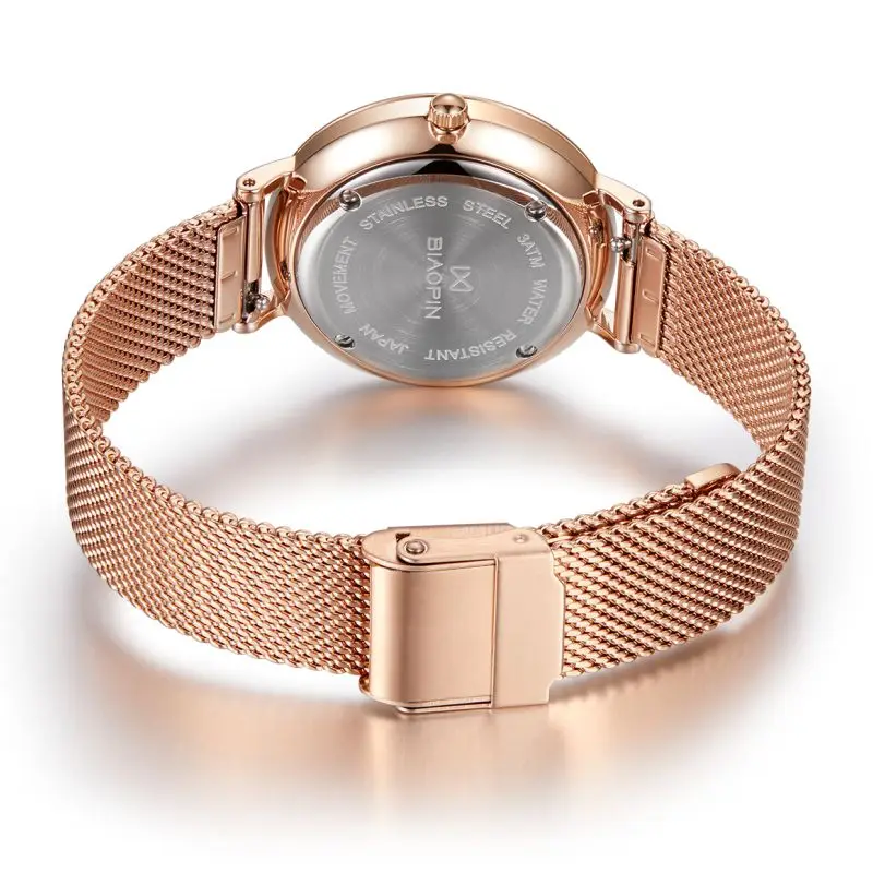 low moq custom logo watch relojes para dama japan movement sapphire glass women wristwatch rose gold watches ladies