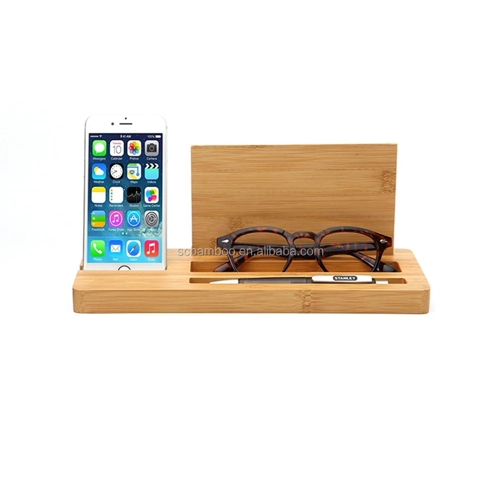 bamboo desk organizer, desktop accessories set wholesale