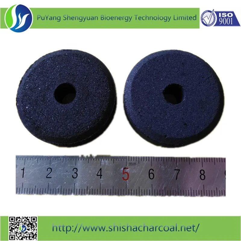 38mm with hole coconut shell hookah charcoal hookah