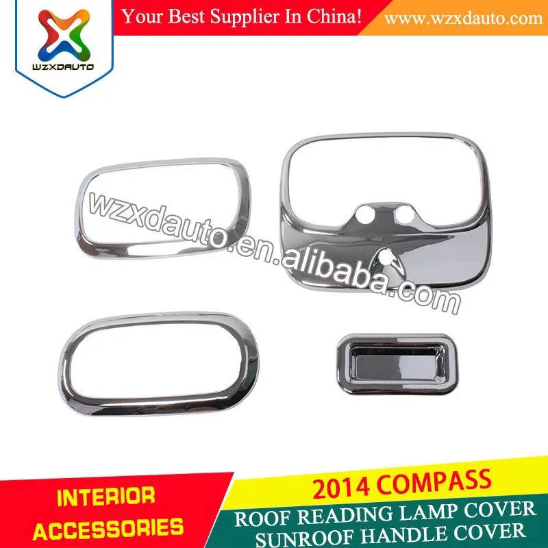 2014 компасом abs хром крыше автомобиля лампа для чтения cover+sunroof ручку крышки