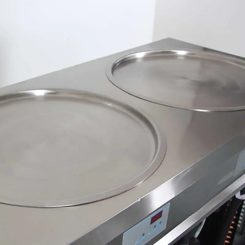 Express to worldwide Kolice  CE approved thai fried double round pan fry ice pan cream roll machine for sale