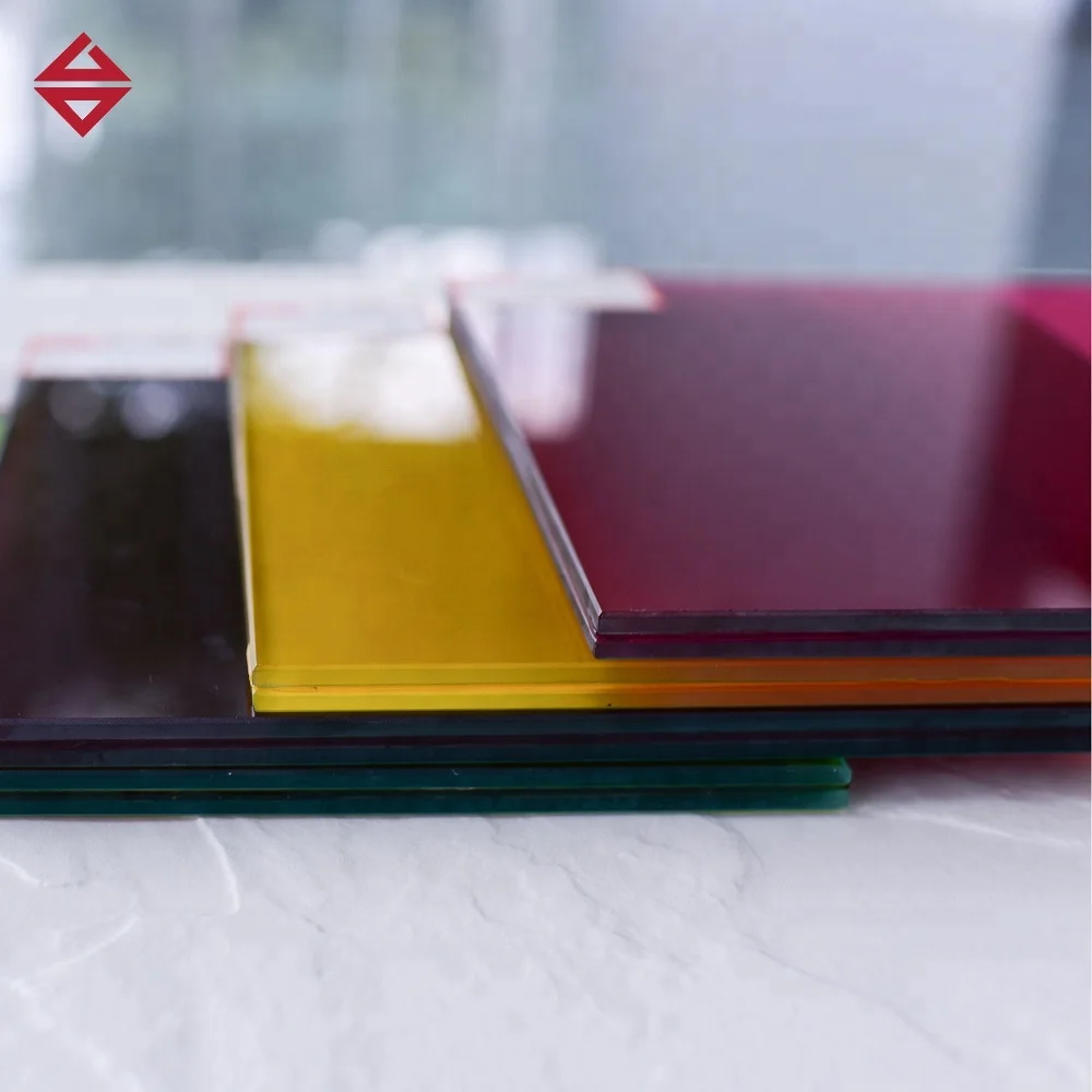 BUILDING MATERIALS LAMINATED GLASS WITH  EMINENT COLORFUL PVB SAFETY LAMINATED GLASS PRICE