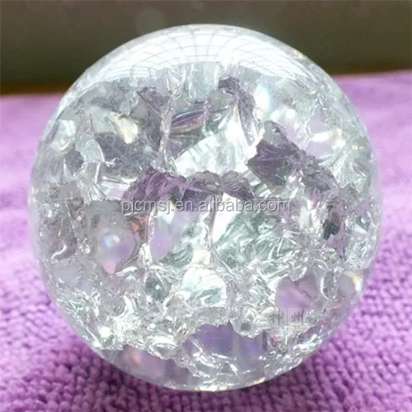 Pure Ice Crack Crystal Glass Ball,Clear K9 Crystal Ball