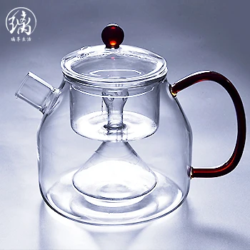 Handblown Heat And Fire Resistant Glass Teapot